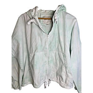 American Eagle Lightweight Basic Baggy Jacket Unisex Lg Full Zip Green Tie-Dye